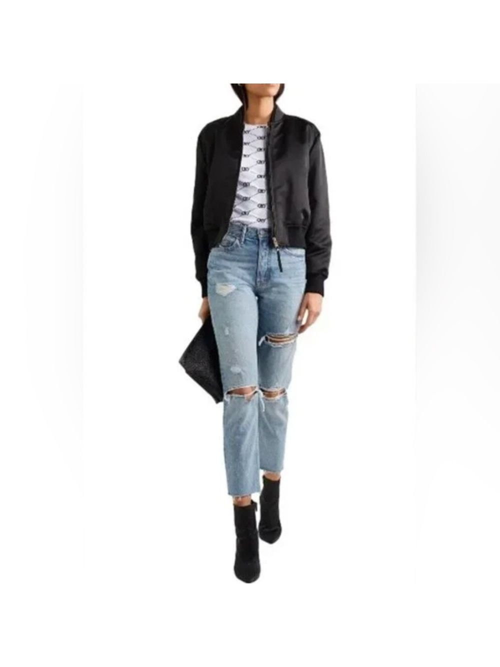 Grlfrnd Karolina High Rise Distressed Jeans In Last Dance Sz 27 Button Fly